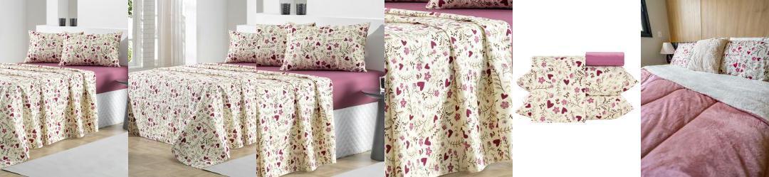 Jogo de Cama 150 Fios Floral King 4 Pe�as