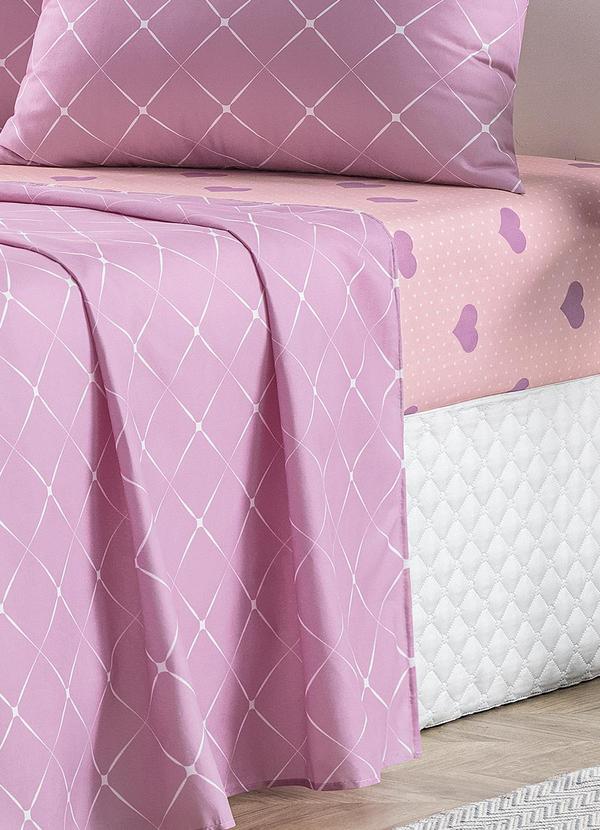 Ligasoft - Jogo de Cama Lilás Queen 4 Peças 2