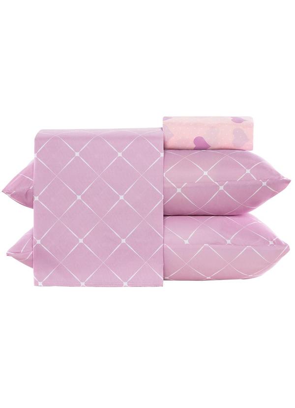 Ligasoft - Jogo de Cama Lilás Queen 4 Peças 4