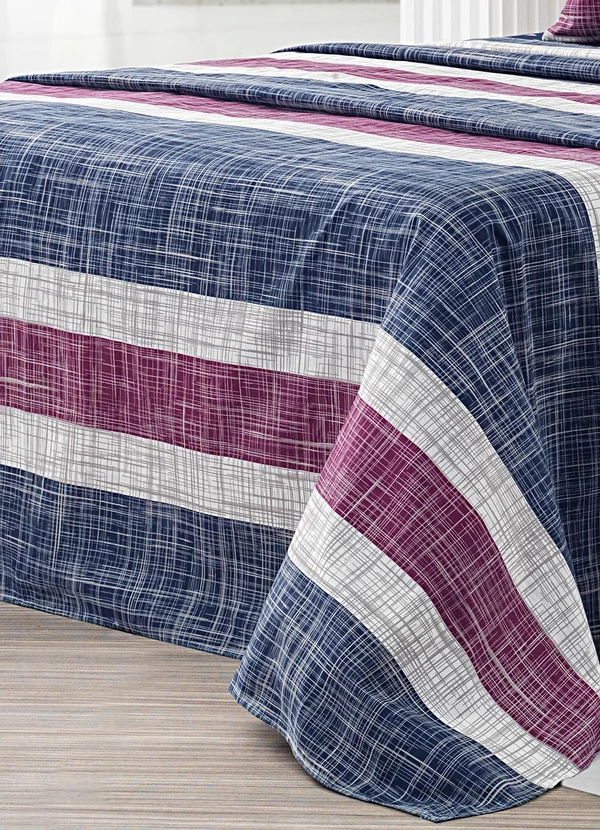 Ligasoft - Jogo de Cama Listra Azul Queen 4 Peças 3