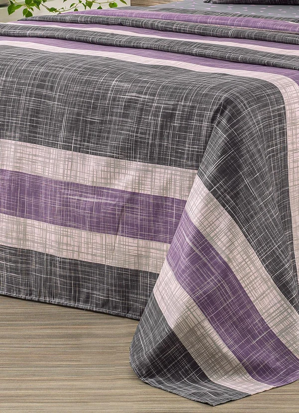 Ligasoft - Jogo de Cama Listra Cinza Queen 4 Peças 3