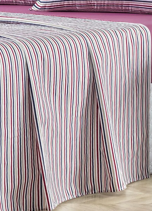 Mundo Lar - Jogo de Cama 150 Fios Listras King 4 Peças 4