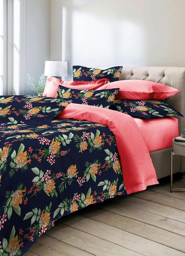 Portallar - Jogo de Cama Malha Floral Queen 3 Peças 2