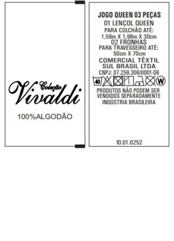 Sul Brasil - Jogo de Cama Malha Folhas Queen 3 Peças 4