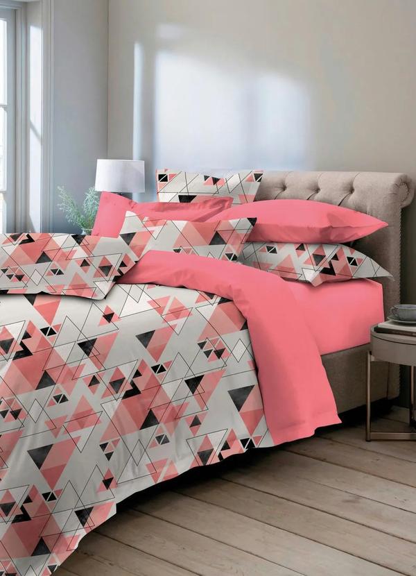 Portallar - Jogo de Cama Malha Geométrico Queen 3 Peças