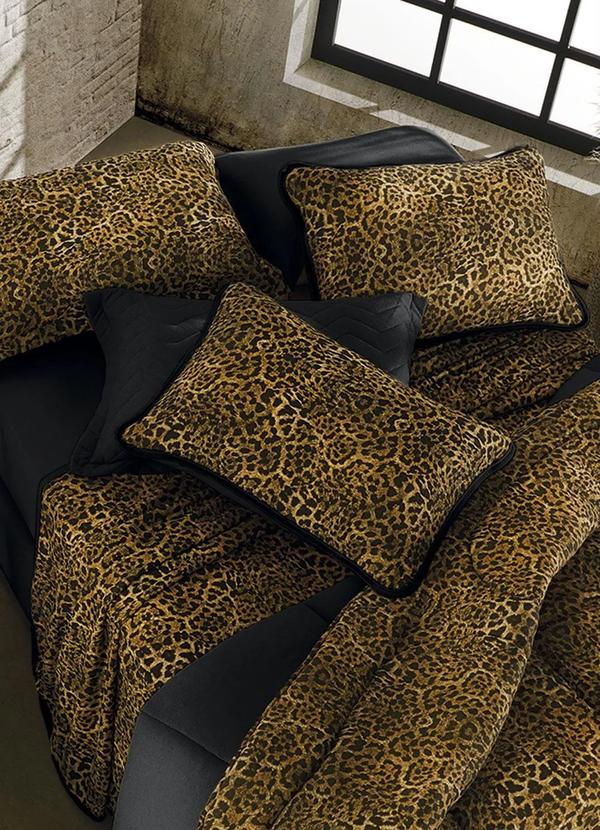 Sul Brasil - Jogo de Cama Malha Onça Queen 3 Peças 2