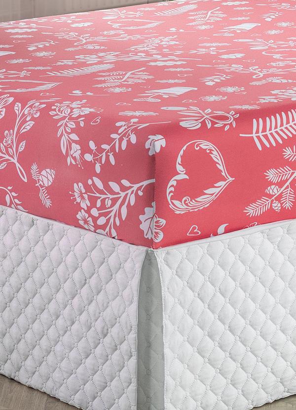 Mundo Lar - Jogo de Cama Malha Salmão Queen 3 Peças 2