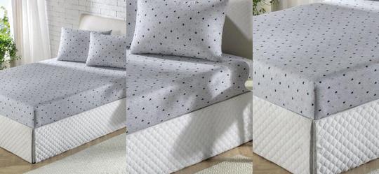 Jogo de Cama Mini Cora��es Queen 3 Pe�as