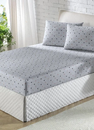 Portallar - Jogo de Cama Mini Corações Queen 3 Peças - PORTALLAR