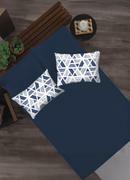 Jogo de Cama Queen Abstrato/Azul 3 Pe�as
