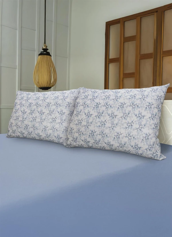 Portallar - Jogo de Cama Queen Azul/Folhas 3 Peças 2