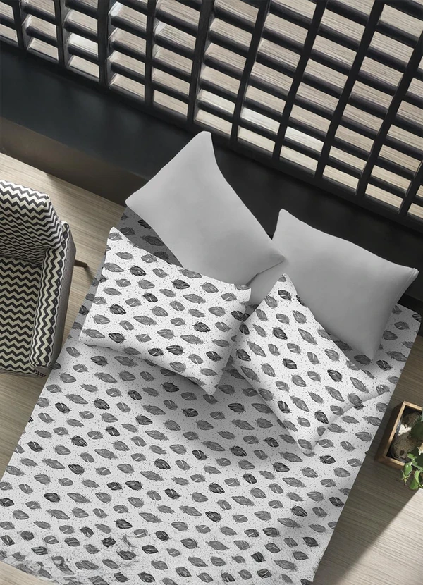 Portallar - Jogo de Cama Queen Cinza/Penas 3 Peças 2