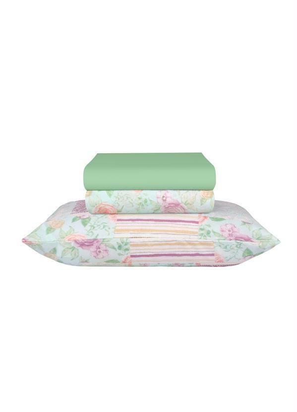 Sultan - Jogo de Cama Rosa Floral Queen 4 Peças 2