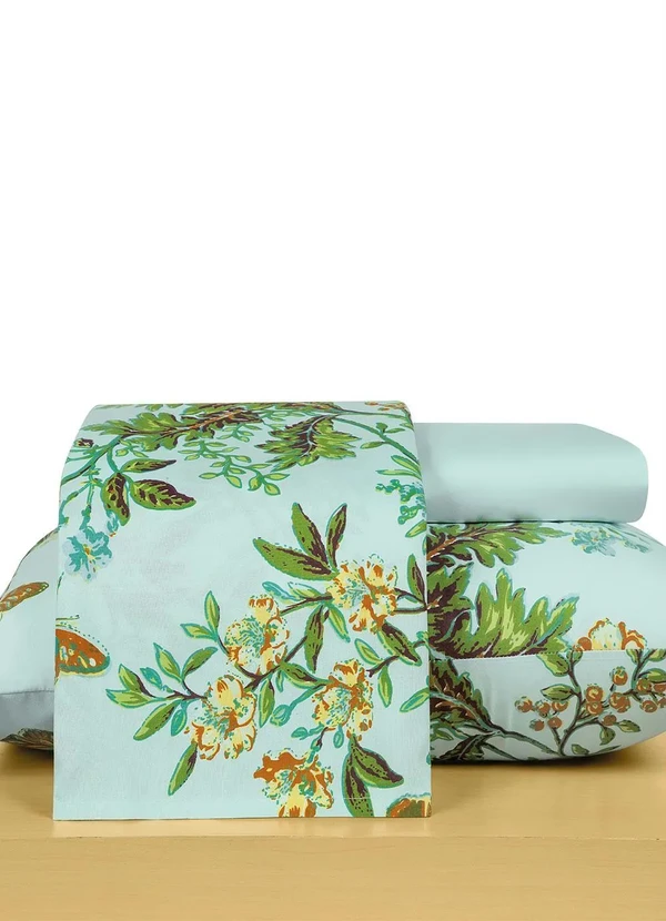 Mundo Lar - Jogo de Cama Verde Queen 4 Peças 2