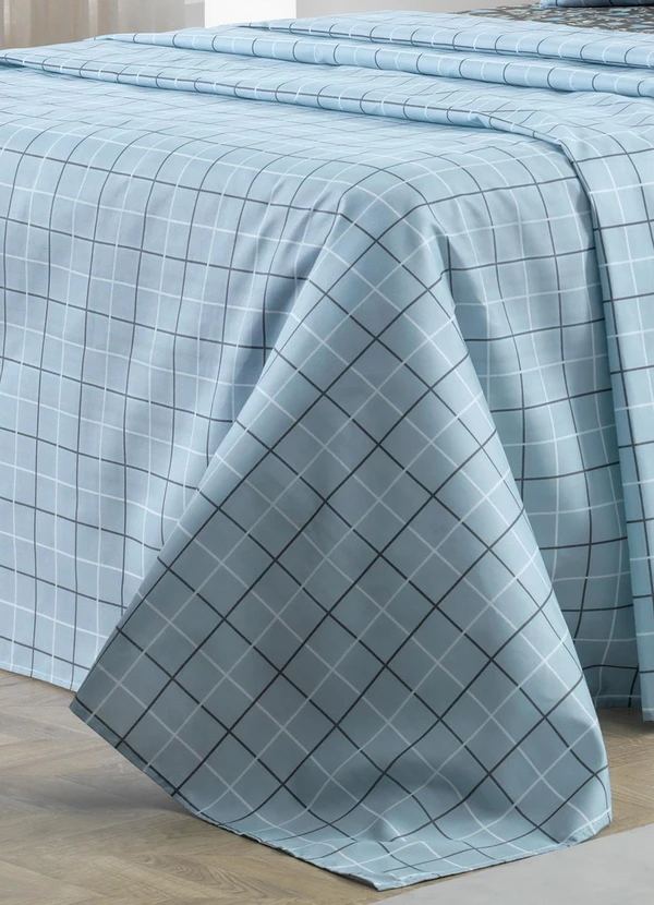 Ligasoft - Jogo de Cama Xadrez/Floral Queen 4 Peças 3