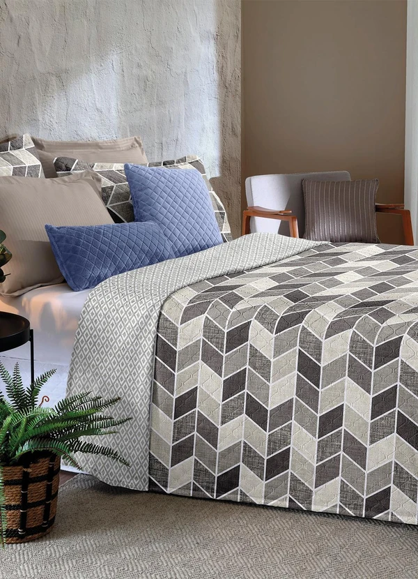 Hedrons - Jogo de Cobre Leito Preto Queen 3 Peças