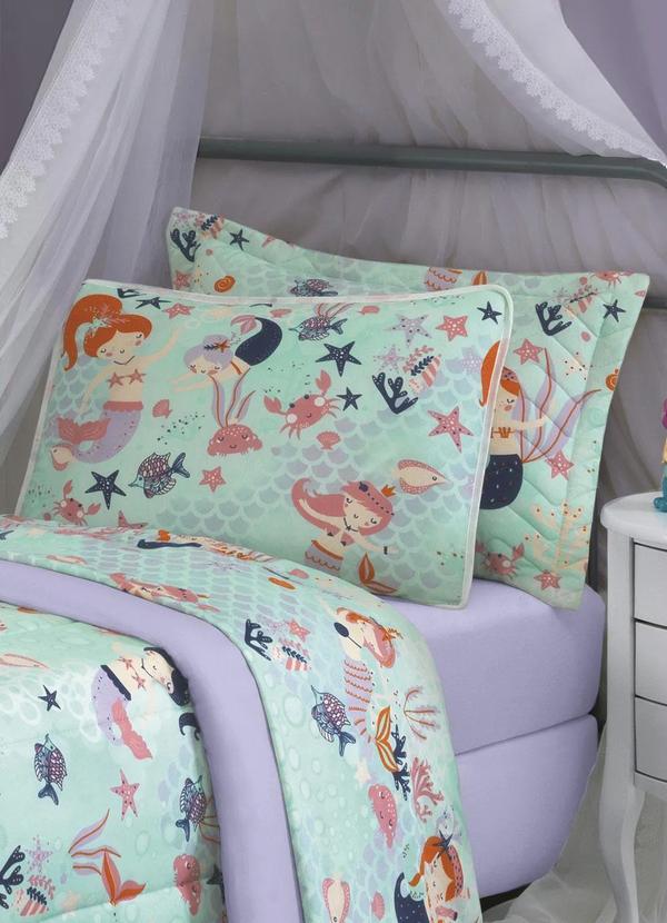 Sul Brasil - Jogo de Cama Malha Sereia Solteiro 2 Peças 2