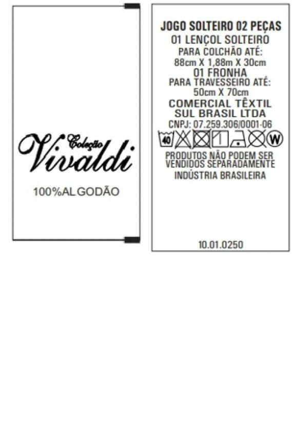 Sul Brasil - Jogo de Cama Malha Sereia Solteiro 2 Peças 3