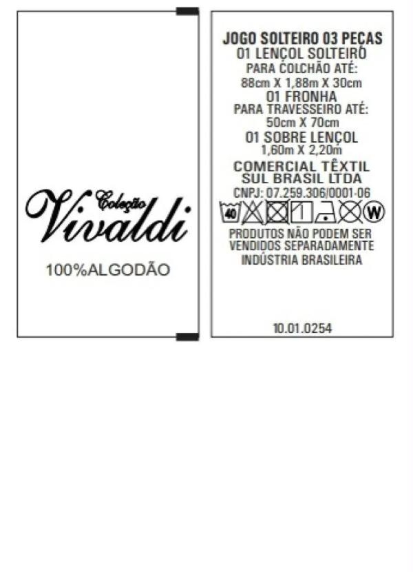 Sul Brasil - Jogo de Cama Malha Sereia Solteiro 3 Peças 3