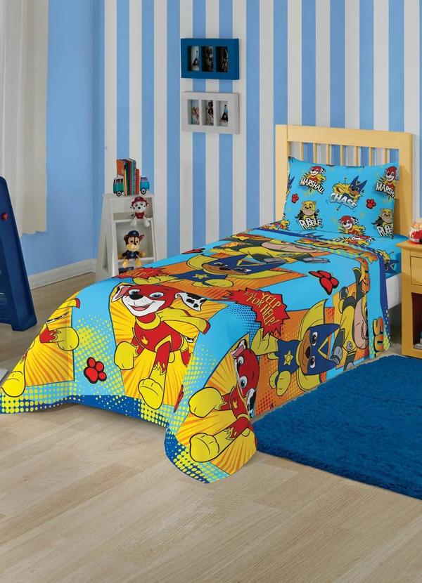 Lepper - Jogo de Cama Patrulha Canina Solteiro 3 Peças