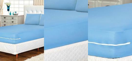 Capa de Colcho Casal Azul