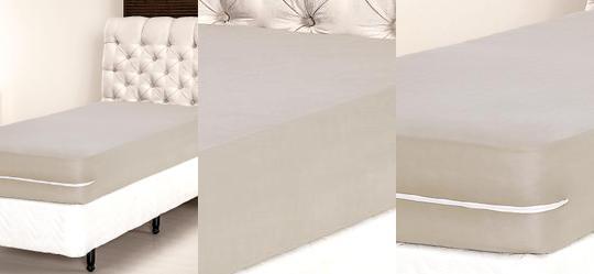 Capa de Colcho Casal Bege