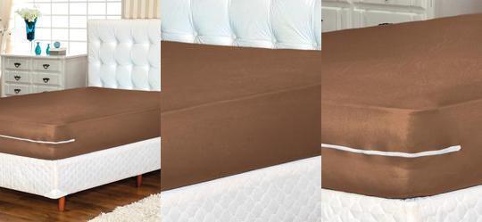 Capa de Colcho Casal Marrom