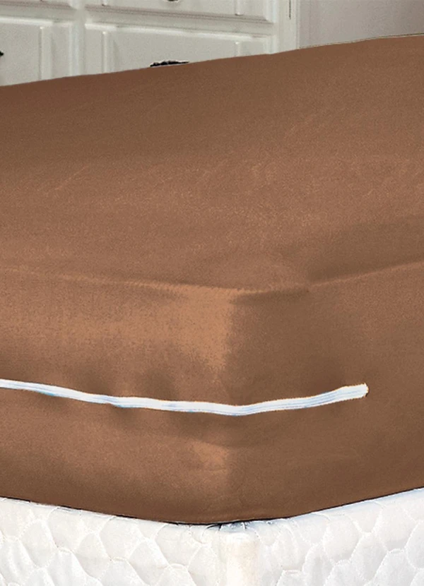 Lar e Lazer - Capa de Colchão Casal Marrom 3