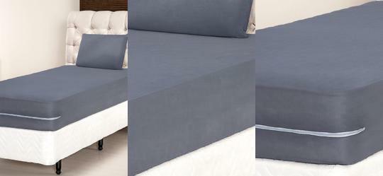 Capa de Colch�o Queen Cinza