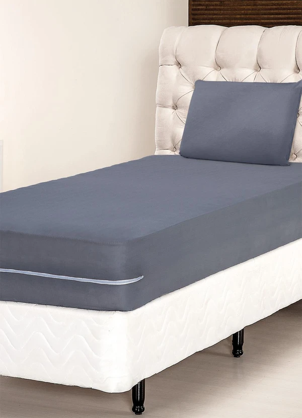 Lar e Lazer - Capa de Colchão Queen Cinza