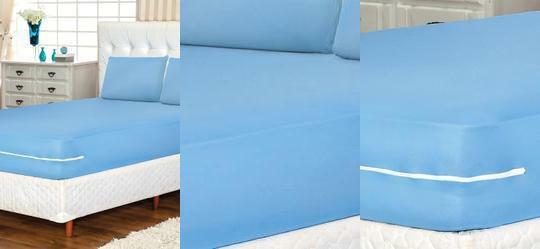 Capa de Colch�o Queen Azul