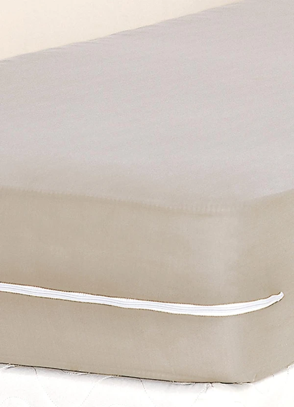 Lar e Lazer - Capa de Colchão Queen Bege 3