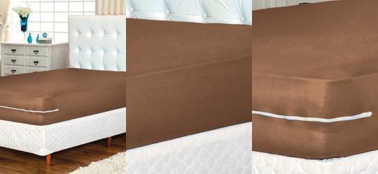 Capa de Colch�o Queen Marrom