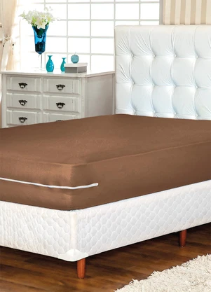 Lar e Lazer - Capa de Colchão Queen Marrom - LAR E LAZER