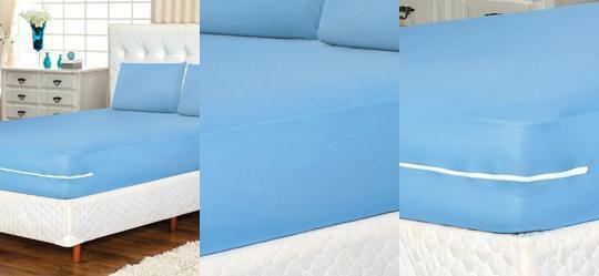 Capa de Colcho Solteiro Azul
