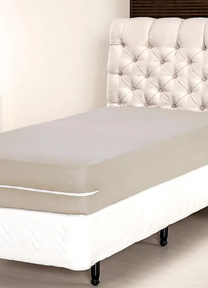 Lar e Lazer - Capa de Colchão Solteiro Bege - LAR E LAZER