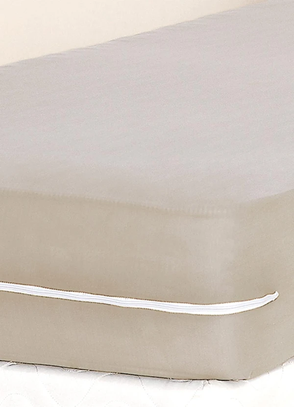 Lar e Lazer - Capa de Colchão Solteiro Bege 3