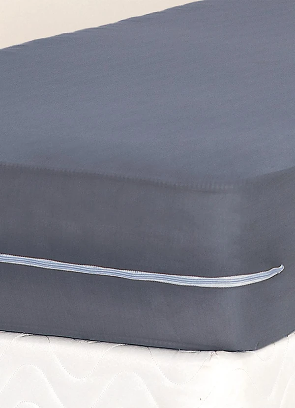 Lar e Lazer - Capa de Colchão Solteiro Cinza 3