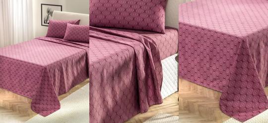 Jogo de Cama 150 Fios Azul Solteiro 3 Peas