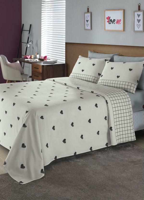 Mundo Lar - Jogo de Cama 150 Fios Branco Solteiro 3 Peças