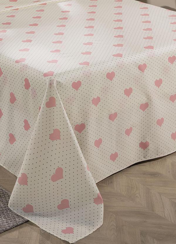 Mundo Lar - Jogo de Cama 150 Fios Coração Solteiro 3 Peças 3