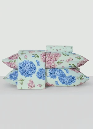 Teka - Jogo de Cama 150 Fios Floral Solteiro 3 Peças - TEKA