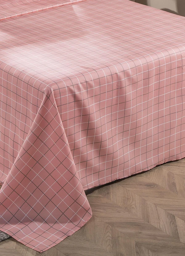 Mundo Lar - Jogo de Cama 150 Fios Grid Solteiro 3 Peças 3