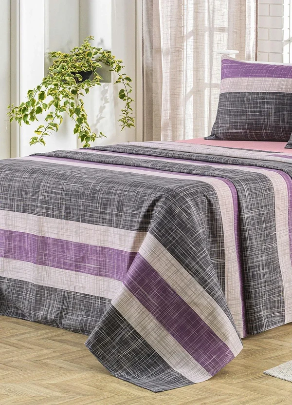 Mundo Lar - Jogo de Cama 150 Fios Lilás Solteiro 3 Peças 2