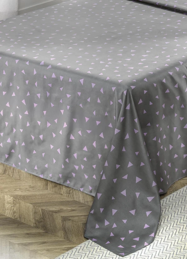 Mundo Lar - Jogo de Cama 150 Fios Lilás Solteiro 3 Peças 3