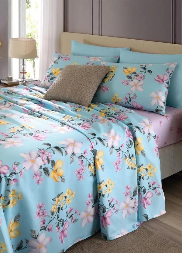 Mundo Lar - Jogo de Cama 200 Fios Azul Solteiro 3 Peças 3