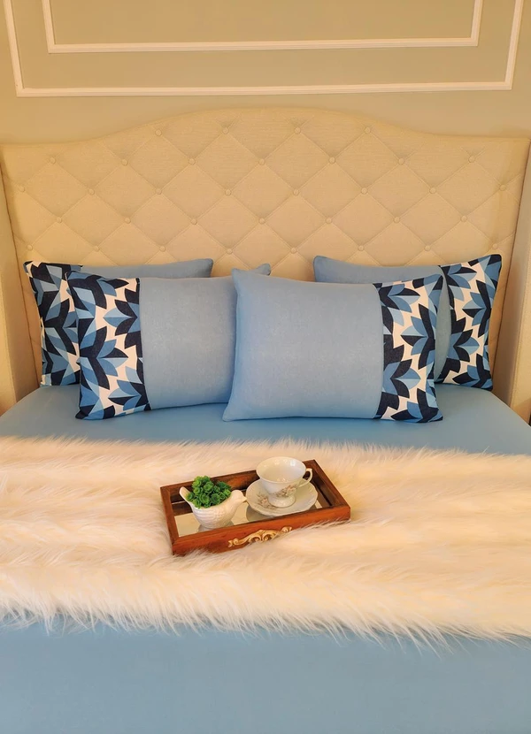 Lar e Lazer - Jogo de Cama Casal Azul 3 Peças