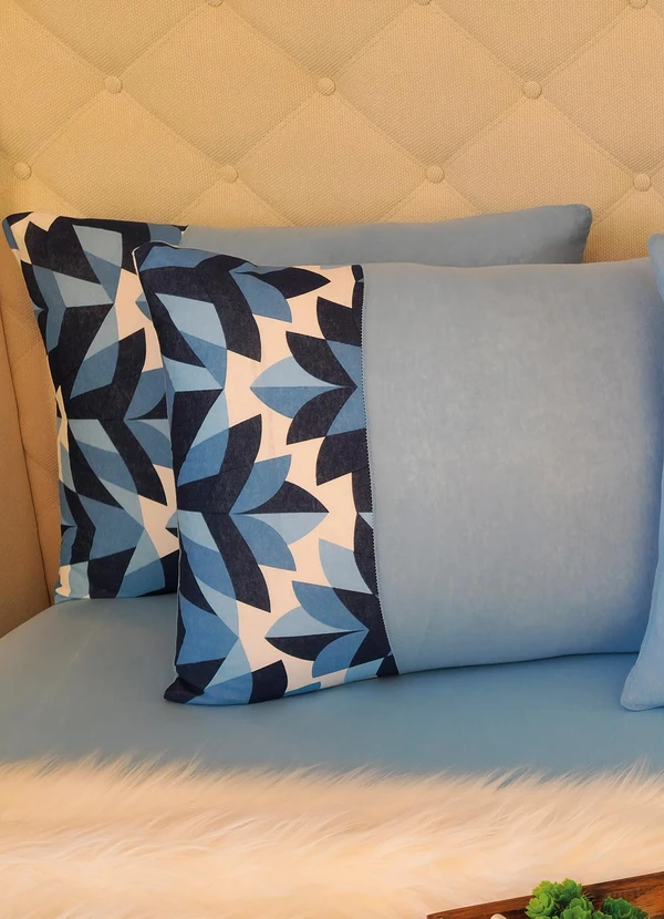 Lar e Lazer - Jogo de Cama Casal Azul 3 Peças 2