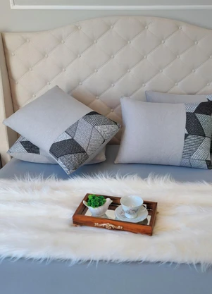 Lar e Lazer - Jogo de Cama Casal Cinza 3 Peças - LAR E LAZER