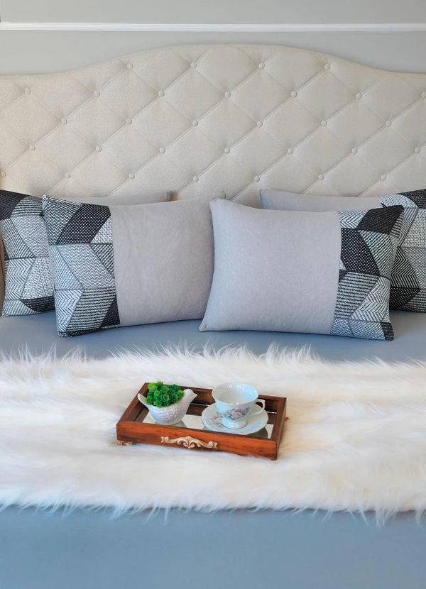 Lar e Lazer - Jogo de Cama Casal Cinza 3 Peças